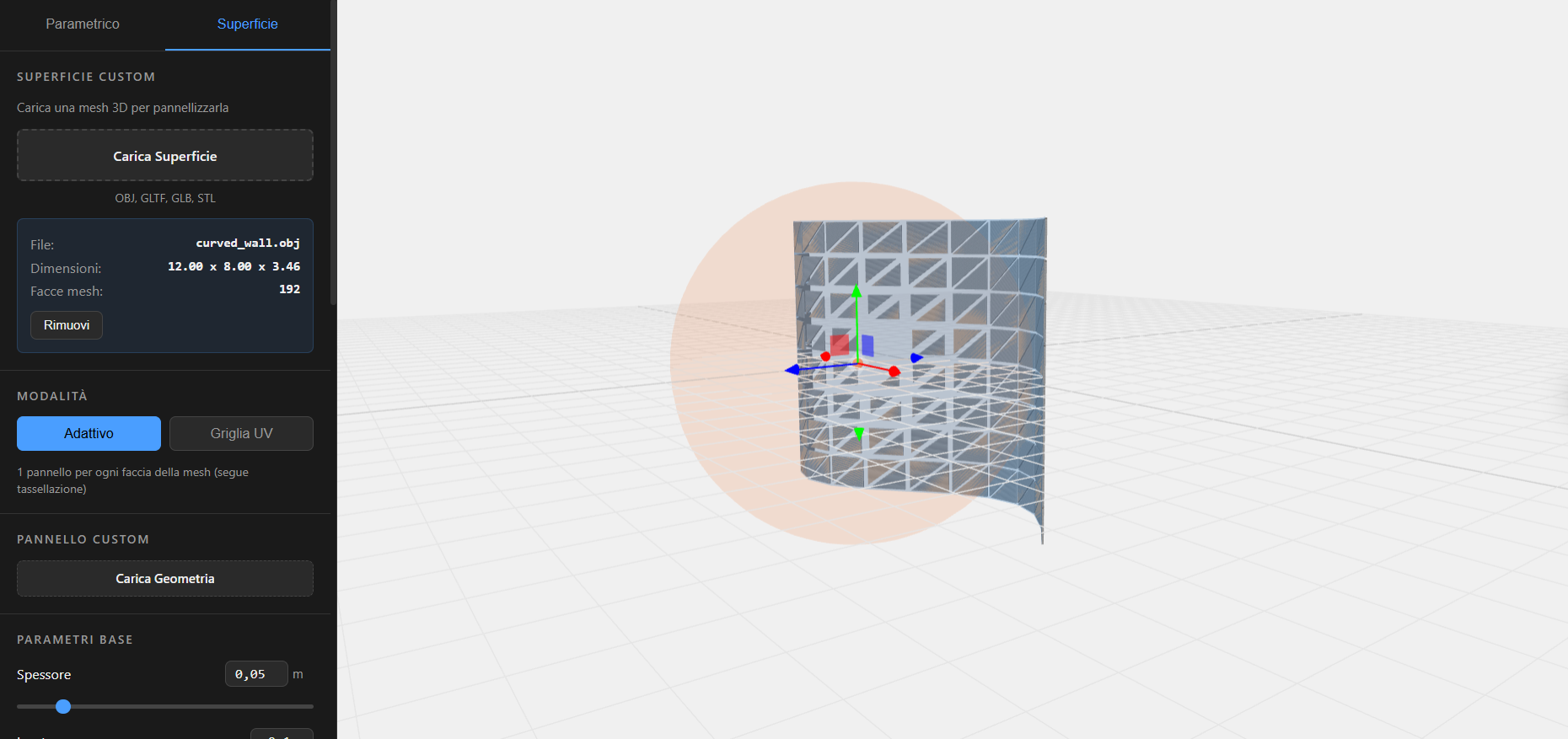 Facade Generator - Schermata 2