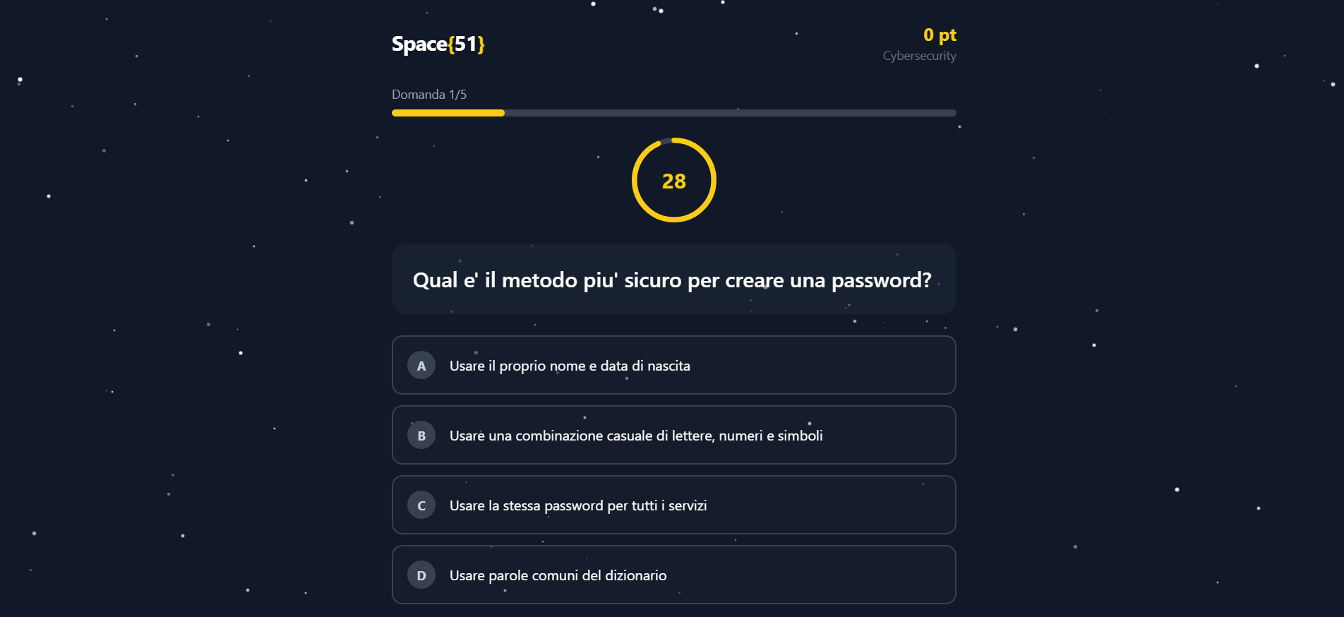 Quiz Game - Schermata 2